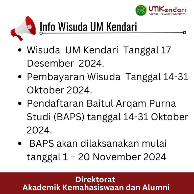 INFORMASI WISUDA UM KENDARI