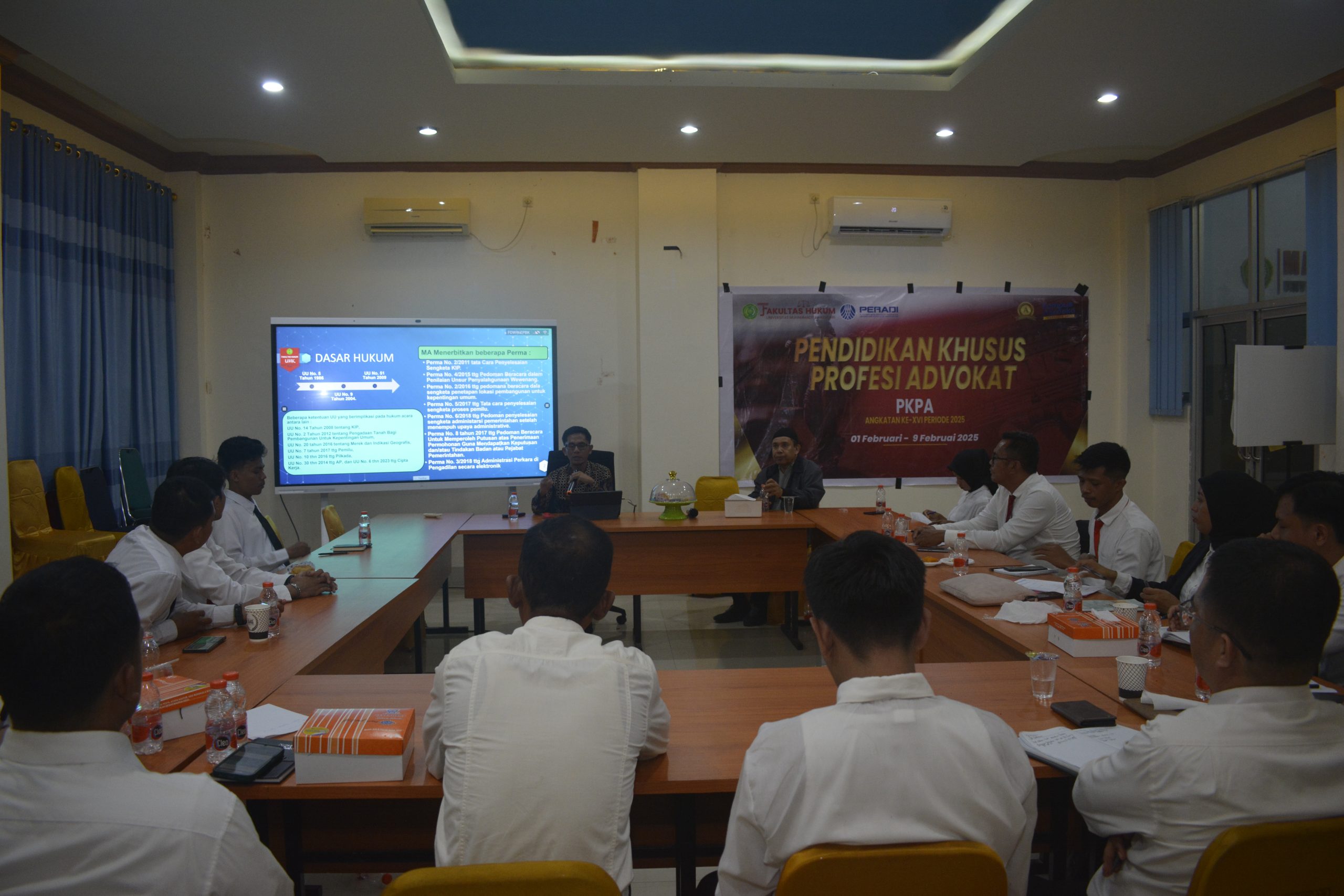 Fakultas Hukum UM Kendari dan DPN Peradi kembali Gelar PKPA ke-XVI